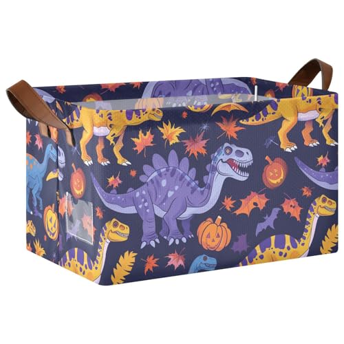 KLL Spooky Season Jurassic T-Rex Aufbewahrungskorb mit Griffen, faltbarer Schrank-Organizer für Regale für Schrank, Organizer, Regal, Schrank, Bücherregal, 2 Stück KLL Spooky Season Jurassic T-Rex Aufbewahrungskorb mit Griffen, faltbarer Schrank-Organizer für Regale für Schrank, Organizer, Regal, Schrank, Bücherregal, 2 Stück von KLL