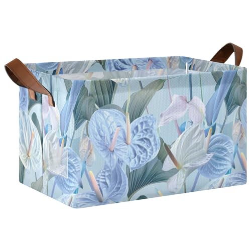 KLL Stabiler Aufbewahrungskorb mit Griffen, Stoffwürfel für Schrank, Organizer, Regal, Schrank, Bücherregal, Blau, 2 Stück KLL Stabiler Aufbewahrungskorb mit Griffen, Stoffwürfel für Schrank, Organizer, Regal, Schrank, Bücherregal, Blau, 2 Stück von KLL