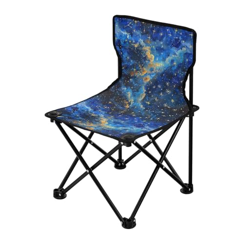 KLL Starry Sky A Shooting Star Passing by Portable Foldable Chairs Indoor Lightweight Camp Chair with Carrying Bag Outdoor Chair for Concert Indoor von KLL