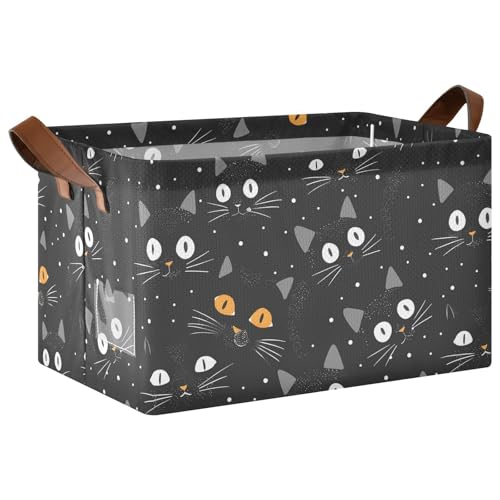 KLL Topper Faltbare Aufbewahrungskörbe für Halloween, faltbar, Stoff-Aufbewahrungskörbe mit Griffen, großer Schrank-Organizer für Spielzeug, Bücher, Handtücher und Kleidung, 2 Stück KLL Topper Faltbare Aufbewahrungskörbe für Halloween, faltbar, Stoff-Aufbewahrungskörbe mit Griffen, großer Schrank-Organizer für Spielzeug, Bücher, Handtücher und Kleidung, 2 Stück von KLL