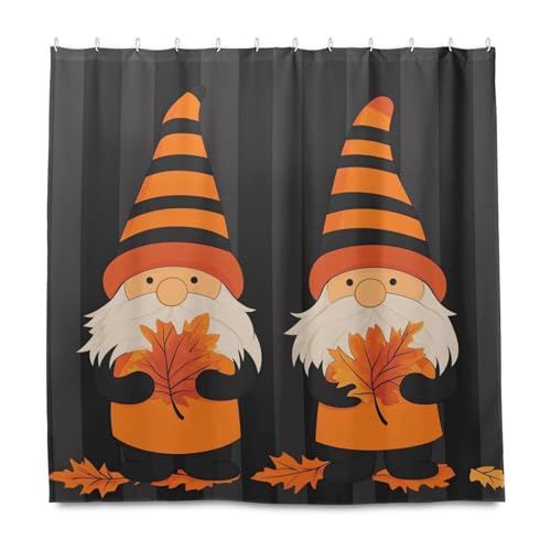 KLL Vintage Ahornblatt Zwerg grau dekorativ wasserdicht Material Vorhang Badezimmer Set mit Haken Polyester beständig waschbar Standard Duschvorhang Liner für Bad Dusche Herbst Dekor Halloween Dekor KLL Vintage Ahornblatt Zwerg grau dekorativ wasserdicht Material Vorhang Badezimmer Set mit Haken Polyester beständig waschbar Standard Duschvorhang Liner für Bad Dusche Herbst Dekor Halloween Dekor von KLL