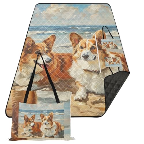 KLL Wasserdichte Picknickdecke mit niedlichen Tiermotiven für den Außenbereich, XXL-Picknick-Stranddecken, wasserdicht, sanddicht, für Outdoor-Menschen, Frühlingsgeschenk, alfombra de picnic KLL Wasserdichte Picknickdecke mit niedlichen Tiermotiven für den Außenbereich, XXL-Picknick-Stranddecken, wasserdicht, sanddicht, für Outdoor-Menschen, Frühlingsgeschenk, alfombra de picnic von KLL