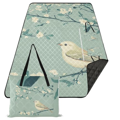 KLL Zweige Vogelfrühling, wasserdichte Outdoor-Decke, weich, Wandern, Camp-Teppich für Erwachsene, Frühlingsgeschenke, Manta, Para, Picknick, undurchlässig KLL Zweige Vogelfrühling, wasserdichte Outdoor-Decke, weich, Wandern, Camp-Teppich für Erwachsene, Frühlingsgeschenke, Manta, Para, Picknick, undurchlässig von KLL