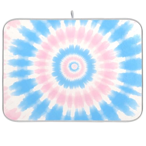 Küchenmatte für Theke, Abtropfmatte, Abtropfmatte für Küche, 45,7 x 61 cm, 45,7 x 61 cm, Rosa / Blau von KLL