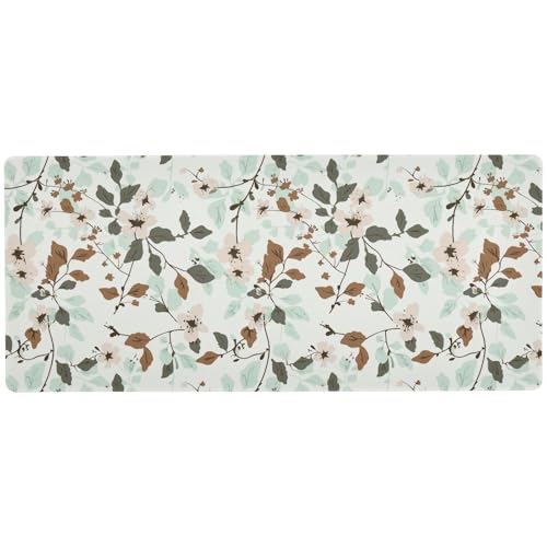 Mauspad mit Blumen, unwaschbar, für Gaming, praktisches, großes Schreibtisch-Mauspad, Schreibtischmatte, 80 x 30 cm Mauspad mit Blumen, unwaschbar, für Gaming, praktisches, großes Schreibtisch-Mauspad, Schreibtischmatte, 80 x 30 cm von KLL