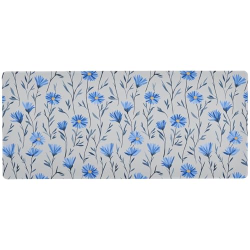 Mauspad mit Cartoon-Motiv, Kornblumengrauer Hintergrund, unwaschbar, großes Mauspad für Computer, 80 x 30 cm Mauspad mit Cartoon-Motiv, Kornblumengrauer Hintergrund, unwaschbar, großes Mauspad für Computer, 80 x 30 cm von KLL