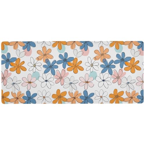 Mauspad mit kleinen Kritzeleien, waschbar, riesiges Mauspad zum Schreiben, rutschfest, 80 x 30 cm Mauspad mit kleinen Kritzeleien, waschbar, riesiges Mauspad zum Schreiben, rutschfest, 80 x 30 cm von KLL
