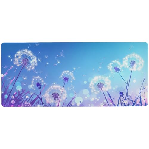 Mauspad mit violetten blauen Blumen, wasserdicht, lang, 80 x 30 cm Mauspad mit violetten blauen Blumen, wasserdicht, lang, 80 x 30 cm von KLL