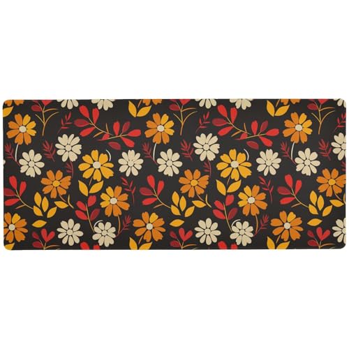 Modisches Mauspad mit Gänseblümchen-Motiv, praktisches Gamer-Mauspad für den Schreibtisch, multifunktionales Schreibtisch-Mauspad, groß, 80 x 30 cm von KLL