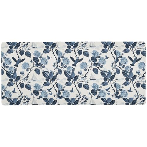 Ocean Beach Ocean Style Roses praktische Schreibtischunterlage für Tastatur und Maus für die Arbeit, cooles Schreibtisch-Mauspad, 80 x 30 cm Ocean Beach Ocean Style Roses praktische Schreibtischunterlage für Tastatur und Maus für die Arbeit, cooles Schreibtisch-Mauspad, 80 x 30 cm von KLL