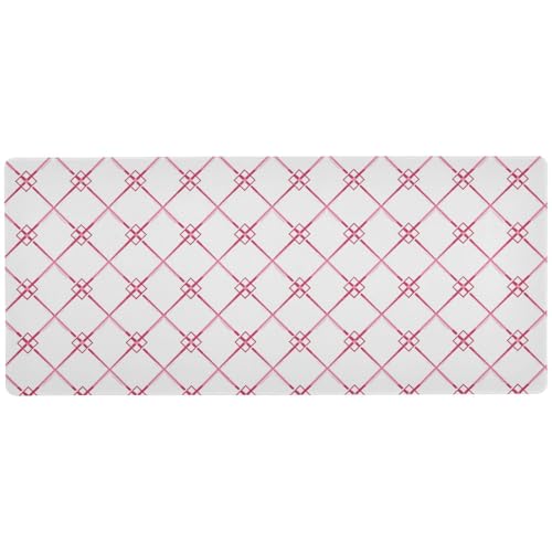 Pfirsichkarierte Formen, dünne Linien, rutschfestes Gaming-Mauspad für den Schreibtisch, wasserdichtes Mauspad für den Schreibtisch, 80 x 30 cm Pfirsichkarierte Formen, dünne Linien, rutschfestes Gaming-Mauspad für den Schreibtisch, wasserdichtes Mauspad für den Schreibtisch, 80 x 30 cm von KLL