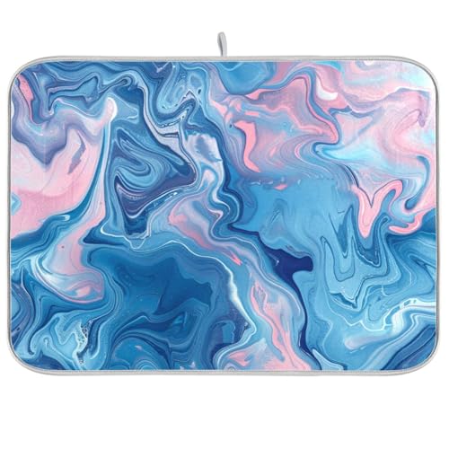 Powder Blue Dreams Küchenpads für Theke, Geschirrabtropfer, Tuch, Abtropfmatten für Küche, 45,7 x 61 cm, 45,7 x 61 cm von KLL
