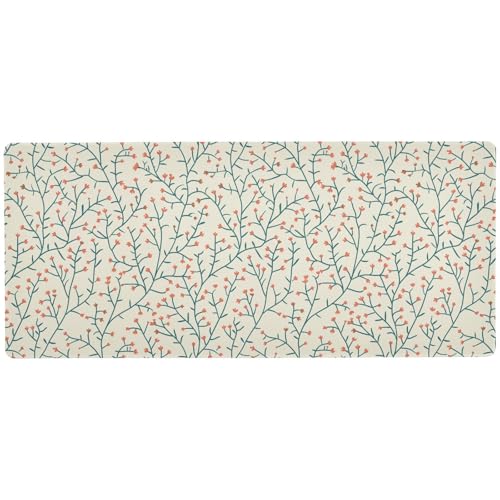 Praktisches Schreibtisch-Mauspad mit Blumen und Ranken, rutschfest, groß, 80 x 30 cm, cremefarben Praktisches Schreibtisch-Mauspad mit Blumen und Ranken, rutschfest, groß, 80 x 30 cm, cremefarben von KLL