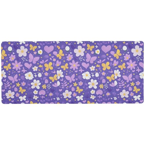 Praktisches großes Mauspad für den Schreibtisch zum Ausruhen, multifunktionale Mauspads für den Schreibtisch, 80 x 30 cm, Violett von KLL