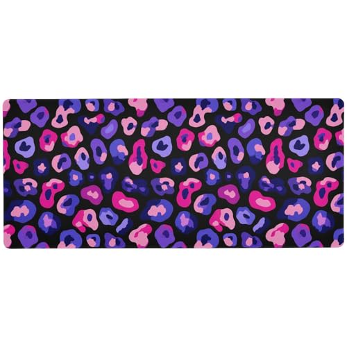 Praktisches großes Schreibtisch-Mauspad mit Leopardenmuster, für Studio, praktisches, großes Schreibtisch-Mauspad, Schreibtischunterlage, 80 x 30 cm, Blau / Violett Praktisches großes Schreibtisch-Mauspad mit Leopardenmuster, für Studio, praktisches, großes Schreibtisch-Mauspad, Schreibtischunterlage, 80 x 30 cm, Blau / Violett von KLL