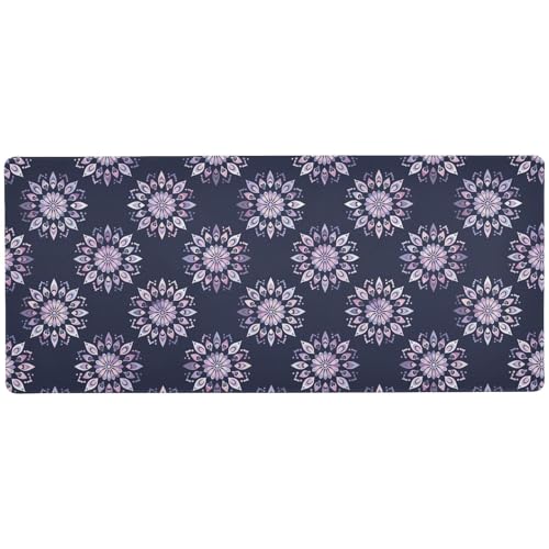 Rutschfestes Tastatur-Mauspad mit Mandala-Muster, multifunktional, kleine Schreibtischunterlage für Tastatur und Tiere, 80 x 30 cm von KLL