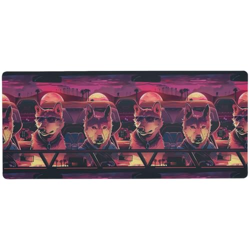 Schreibtischunterlage für Tastatur und Tier mit zwei Hunden, 80 x 30 cm Schreibtischunterlage für Tastatur und Tier mit zwei Hunden, 80 x 30 cm von KLL