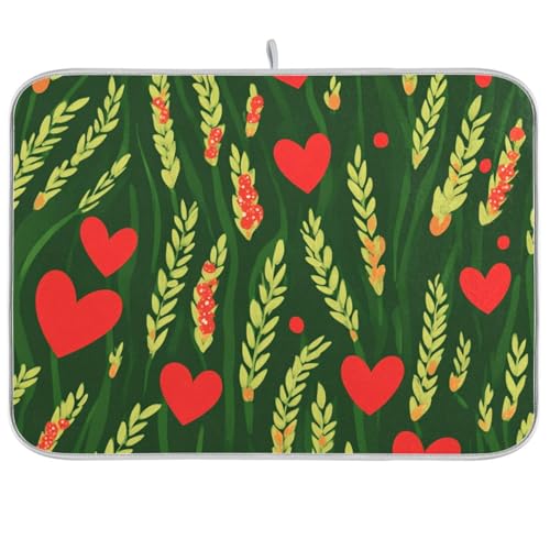 Spring Weizengras Landhausstil Valentine Hitzebeständige Matte Geschirrabtropfmatte für Küchentheke Geschirrabtropfmatte XL Mikrofaser 45,7 x 61 cm Spring Weizengras Landhausstil Valentine Hitzebeständige Matte Geschirrabtropfmatte für Küchentheke Geschirrabtropfmatte XL Mikrofaser 45,7 x 61 cm von KLL