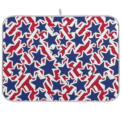 Star USA 4. Juli Abtropfmatte Küche Arbeitsplatte Matte Geschirrabtropfmatte Tuch Theke Heizmatte 45,7 x 61 cm von KLL