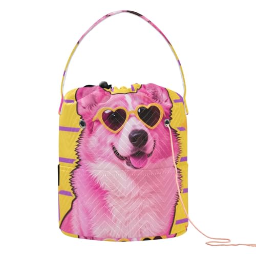 Süßer Corgi-Hund gelbe Nadelaufbewahrung, tragbar, kleine Garnaufbewahrung für Strickwerkzeuge, estuches para hilos de tejer Süßer Corgi-Hund gelbe Nadelaufbewahrung, tragbar, kleine Garnaufbewahrung für Strickwerkzeuge, estuches para hilos de tejer von KLL