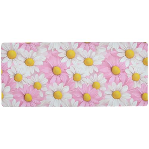 Sweet Daisy Valentine Essentials Mauspads für Schreibtisch, Gaming zum Schreiben, wasserdicht, Gaming-Mauspad, 80 x 30 cm von KLL
