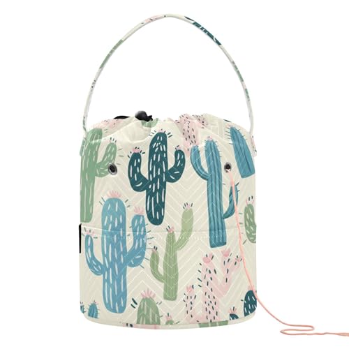 Tasche für Häkelgarn, tropischer Kaktus, tragbarer Garnbeutel, Organizer für Stricknadeln, Bulto para manualidades Tasche für Häkelgarn, tropischer Kaktus, tragbarer Garnbeutel, Organizer für Stricknadeln, Bulto para manualidades von KLL