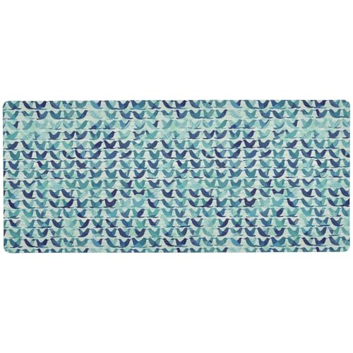 Tiny Birds Green Big Schreibtischunterlage für Tastatur und Tier zum Schreiben, waschbares Mauspad, 80 x 30 cm Tiny Birds Green Big Schreibtischunterlage für Tastatur und Tier zum Schreiben, waschbares Mauspad, 80 x 30 cm von KLL