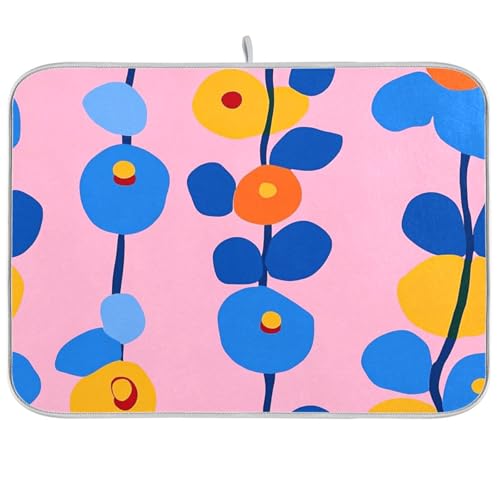 Wasserabsorbierende Pads für Küche, Küche, Abtropfmatte, Geschirr, Abtropfmatte, XL, 45,7 x 61 cm, Blau und Orange Wasserabsorbierende Pads für Küche, Küche, Abtropfmatte, Geschirr, Abtropfmatte, XL, 45,7 x 61 cm, Blau und Orange von KLL