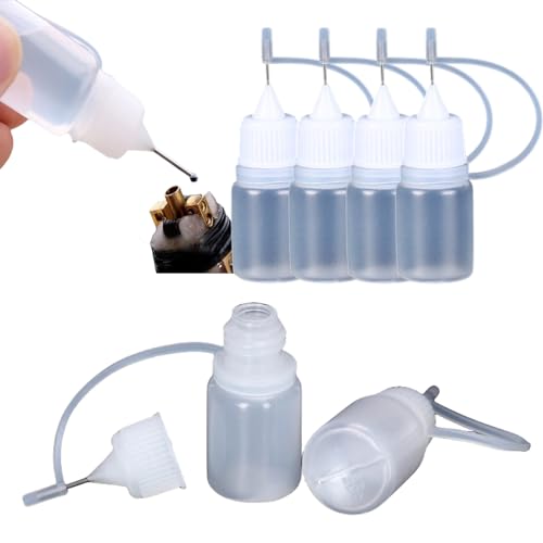 KLLJ Nadelflaschen,Präzisionsspitzen-Applikator-Flaschen,Dosierflasche Mit Nadelspitze,Dosierflasche,Quetschflasche Klein,Plastikflasche,Kleine Plastikflaschen Zum BefüLlen,für Leimtintenöler von KLLJ