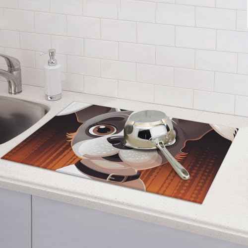 Abtropfmatten für Küchentheke, super saugfähig, wendbar, Mikrofaser, Küchenarbeitsplattenschutz, Hundeschirr, Abtropfmatte, 45,7 x 61 cm Abtropfmatten für Küchentheke, super saugfähig, wendbar, Mikrofaser, Küchenarbeitsplattenschutz, Hundeschirr, Abtropfmatte, 45,7 x 61 cm von KLLTYHMU