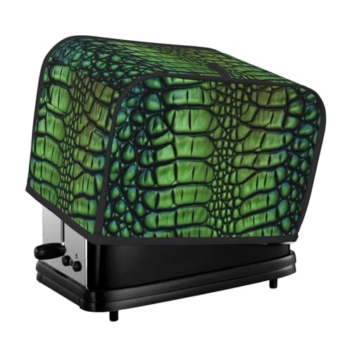 Alligatorhaut-Toaster-Abdeckung, 2 Scheiben, Brotmaschinen-Abdeckungen, gesteppte Toaster-Abdeckung, Universalgröße, Küchen-Abdeckung für kleine Geräte mit Tragegriff oben von KLLTYHMU