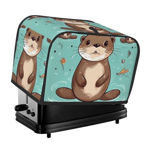 Cartoon-Abdeckung für Otter-Toaster, 2 Scheiben, gesteppte Toaster-Abdeckung, Universalgröße, für kleine Geräte mit Tragegriff oben Cartoon-Abdeckung für Otter-Toaster, 2 Scheiben, gesteppte Toaster-Abdeckung, Universalgröße, für kleine Geräte mit Tragegriff oben von KLLTYHMU