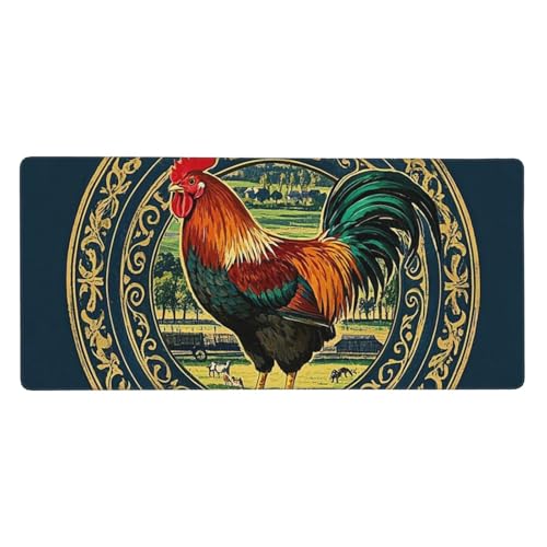 Großes Gaming-Mauspad, 40,6 x 90,2 cm, rutschfestes, verlängertes XXL-Mauspad, lange Schreibtischunterlage mit genähten Kanten, für Tastatur, Heimbüro, Gaming, Arbeit, Landhausstil, Bauernhoftiere Großes Gaming-Mauspad, 40,6 x 90,2 cm, rutschfestes, verlängertes XXL-Mauspad, lange Schreibtischunterlage mit genähten Kanten, für Tastatur, Heimbüro, Gaming, Arbeit, Landhausstil, Bauernhoftiere von KLLTYHMU