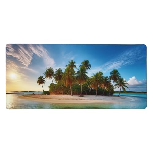 Großes Gaming-Mauspad, 40,6 x 90,2 cm, rutschfestes, verlängertes XXL-Mauspad, lange Schreibtischunterlage mit genähten Kanten, für Tastatur, Heimbüro, Gaming, Arbeit, Überseeinseln, große Großes Gaming-Mauspad, 40,6 x 90,2 cm, rutschfestes, verlängertes XXL-Mauspad, lange Schreibtischunterlage mit genähten Kanten, für Tastatur, Heimbüro, Gaming, Arbeit, Überseeinseln, große von KLLTYHMU