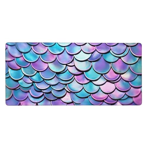 Großes Gaming-Mauspad, 40,6 x 90,2 cm, rutschfestes, verlängertes XXL-Mauspad, lange Schreibtischunterlage mit genähten Kanten, für Tastatur, Zuhause, Büro, Gaming, Arbeit, Aquarell, Meerjungfrau Großes Gaming-Mauspad, 40,6 x 90,2 cm, rutschfestes, verlängertes XXL-Mauspad, lange Schreibtischunterlage mit genähten Kanten, für Tastatur, Zuhause, Büro, Gaming, Arbeit, Aquarell, Meerjungfrau von KLLTYHMU