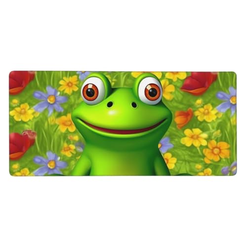 Großes Gaming-Mauspad, 40,6 x 90,2 cm, rutschfestes, verlängertes XXL-Mauspad, lange Schreibtischunterlage mit genähten Kanten, für Tastatur, Zuhause, Büro, Gaming, Arbeit, Frosch, große Großes Gaming-Mauspad, 40,6 x 90,2 cm, rutschfestes, verlängertes XXL-Mauspad, lange Schreibtischunterlage mit genähten Kanten, für Tastatur, Zuhause, Büro, Gaming, Arbeit, Frosch, große von KLLTYHMU
