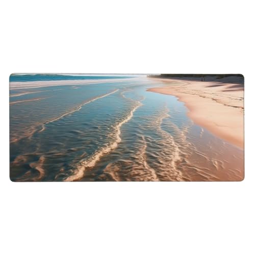 Großes Gaming-Mauspad, 40,6 x 90,2 cm, rutschfestes, verlängertes XXL-Mauspad, lange Schreibtischunterlage mit genähten Kanten, für Tastatur, Zuhause, Büro, Gaming, Arbeit, Strand, große Großes Gaming-Mauspad, 40,6 x 90,2 cm, rutschfestes, verlängertes XXL-Mauspad, lange Schreibtischunterlage mit genähten Kanten, für Tastatur, Zuhause, Büro, Gaming, Arbeit, Strand, große von KLLTYHMU