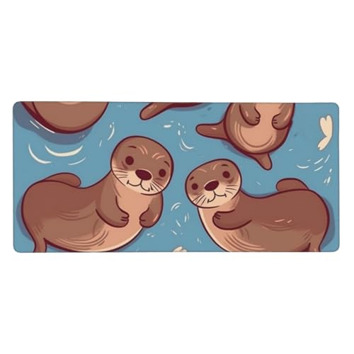 Großes Gaming-Mauspad, 40,6 x 90,2 cm, rutschfestes, verlängertes XXL-Mauspad, lange Schreibtischunterlage mit genähten Kanten, für Tastatur, Zuhause, Büro, Gaming, Arbeit, Tier, niedliche braune Großes Gaming-Mauspad, 40,6 x 90,2 cm, rutschfestes, verlängertes XXL-Mauspad, lange Schreibtischunterlage mit genähten Kanten, für Tastatur, Zuhause, Büro, Gaming, Arbeit, Tier, niedliche braune von KLLTYHMU