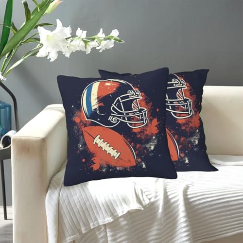 KLLTYHMU American Football Dekokissenbezüge, modern, dekorativ, für draußen, gemütlicher Bauernhaus-Kissenbezug mit verstecktem Reißverschluss, für Sofa, Couch, Schlafzimmer, Heimdekoration, 45,7 x von KLLTYHMU