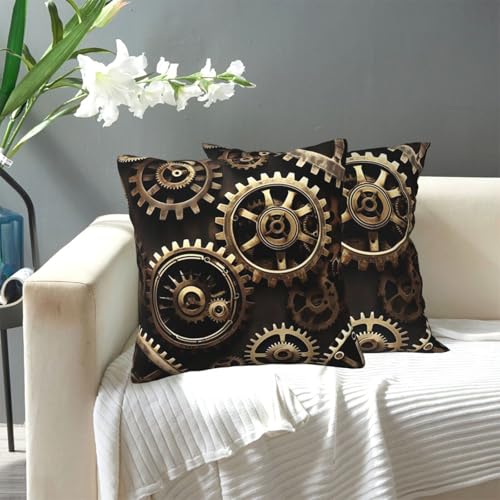 KLLTYHMU Coole Steampunk-Getriebe-Kissenbezüge, modern, dekorativ, für den Außenbereich, gemütlicher Bauernhaus-Kissenbezug mit verstecktem Reißverschluss, für Sofa, Couch, Schlafzimmer KLLTYHMU Coole Steampunk-Getriebe-Kissenbezüge, modern, dekorativ, für den Außenbereich, gemütlicher Bauernhaus-Kissenbezug mit verstecktem Reißverschluss, für Sofa, Couch, Schlafzimmer von KLLTYHMU
