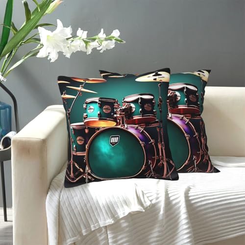 KLLTYHMU Cooles Schlagzeug-Set, moderne dekorative Kissenbezüge, Outdoor, gemütlicher Bauernhaus-Kissenbezug mit verstecktem Reißverschluss, für Sofa, Couch, Schlafzimmer, Heimdekoration, 30,5 x 30,5 KLLTYHMU Cooles Schlagzeug-Set, moderne dekorative Kissenbezüge, Outdoor, gemütlicher Bauernhaus-Kissenbezug mit verstecktem Reißverschluss, für Sofa, Couch, Schlafzimmer, Heimdekoration, 30,5 x 30,5 von KLLTYHMU