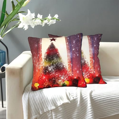 KLLTYHMU Dekorativer Kissenbezug für Weihnachten, Party, Outdoor, gemütlicher Bauernhaus-Kissenbezug mit verstecktem Reißverschluss, für Sofa, Couch, Schlafzimmer, Heimdekoration, 50,8 x 50,8 cm von KLLTYHMU