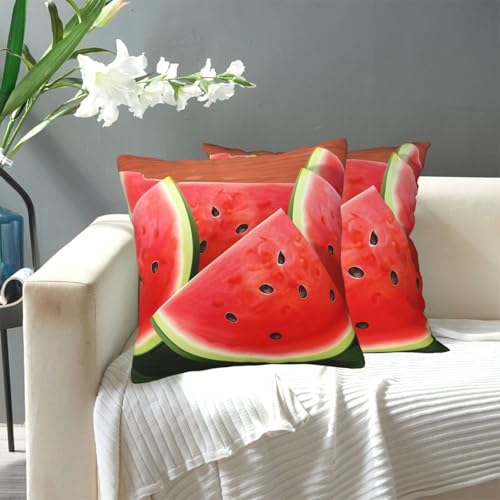KLLTYHMU Dekorativer Kissenbezug mit Wassermelonenscheiben, modern, dekorativ, für den Außenbereich, gemütlicher Bauernhaus-Kissenbezug mit verstecktem Reißverschluss, für Sofa, Couch, Schlafzimmer KLLTYHMU Dekorativer Kissenbezug mit Wassermelonenscheiben, modern, dekorativ, für den Außenbereich, gemütlicher Bauernhaus-Kissenbezug mit verstecktem Reißverschluss, für Sofa, Couch, Schlafzimmer von KLLTYHMU