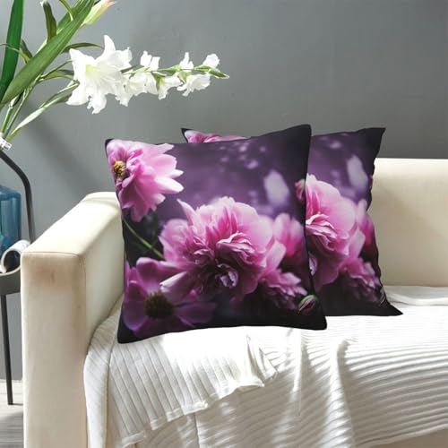 KLLTYHMU Dekorativer Kissenbezug mit rosa Blumen, für den Außenbereich, gemütlicher Bauernhaus-Kissenbezug mit verstecktem Reißverschluss, für Sofa, Couch, Schlafzimmer, Heimdekoration, 45,7 x 45,7 cm KLLTYHMU Dekorativer Kissenbezug mit rosa Blumen, für den Außenbereich, gemütlicher Bauernhaus-Kissenbezug mit verstecktem Reißverschluss, für Sofa, Couch, Schlafzimmer, Heimdekoration, 45,7 x 45,7 cm von KLLTYHMU