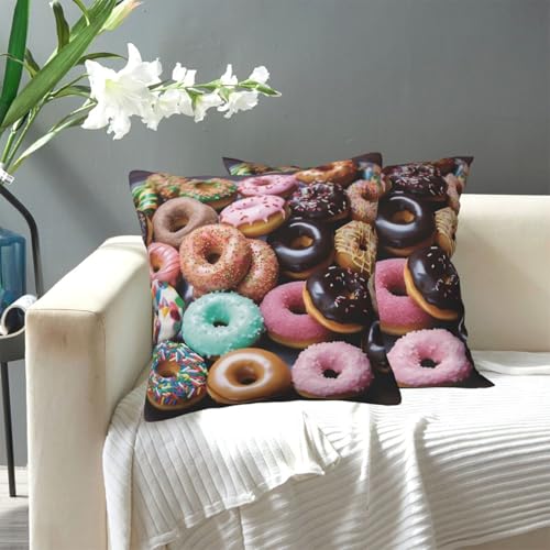KLLTYHMU Donuts-Überwurf-Kissenbezüge, modern, dekorativ, für den Außenbereich, gemütlicher Bauernhaus-Kissenbezug mit verstecktem Reißverschluss, für Sofa, Couch, Schlafzimmer, Heimdekoration, 30,5 x von KLLTYHMU