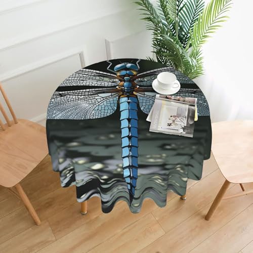 KLLTYHMU Runde Tischdecken, 152,4 cm, wasserdicht, flecken- und knitterfrei, Libelle, dekorative Bauernhaus-Tischdecke für Picknick, Party, Esszimmer, Zuhause, Innen- und Außenbereich KLLTYHMU Runde Tischdecken, 152,4 cm, wasserdicht, flecken- und knitterfrei, Libelle, dekorative Bauernhaus-Tischdecke für Picknick, Party, Esszimmer, Zuhause, Innen- und Außenbereich von KLLTYHMU