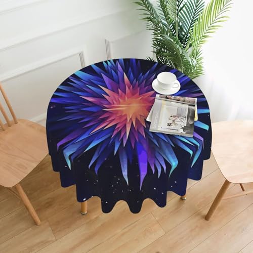 KLLTYHMU Runde Tischdecken, wasserdicht, flecken- und knitterfrei, Sterne, dekorative Bauernhaus-Tischdecke für Picknick, Party, Esszimmer, Zuhause, Innen- und Außenbereich KLLTYHMU Runde Tischdecken, wasserdicht, flecken- und knitterfrei, Sterne, dekorative Bauernhaus-Tischdecke für Picknick, Party, Esszimmer, Zuhause, Innen- und Außenbereich von KLLTYHMU