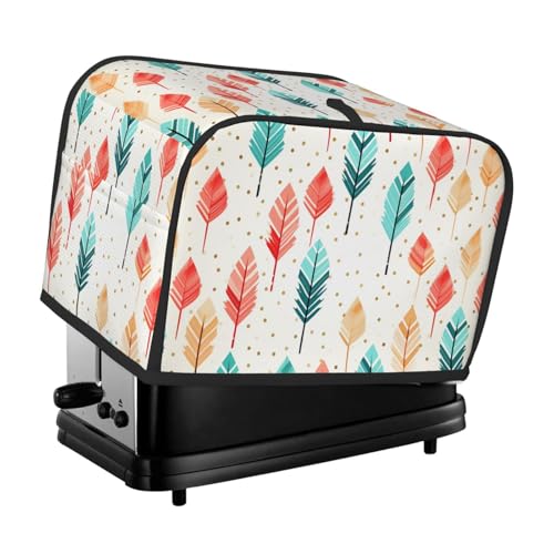 Toaster-Abdeckung für 2 Scheiben, 2 Scheiben, gesteppte Toaster-Abdeckung, Staubschutz, Brotbackmaschinen-Abdeckung, Universalgröße, für kleine Geräte mit Griff oben von KLLTYHMU