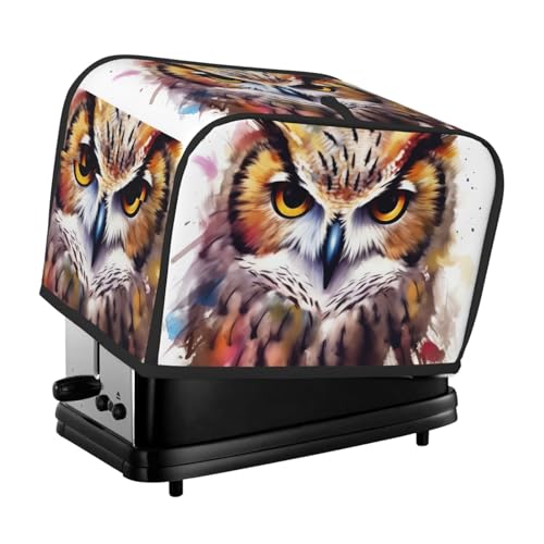Watercolor Cool Owl Head Toaster Cover 2 Slice, Two Slice Bread Machine Covers Quilted Toaster Dust Cover Universal Size Kitchen Small Appliance Cover With Top Handle Watercolor Cool Owl Head Toaster Cover 2 Slice, Two Slice Bread Machine Covers Quilted Toaster Dust Cover Universal Size Kitchen Small Appliance Cover With Top Handle von KLLTYHMU