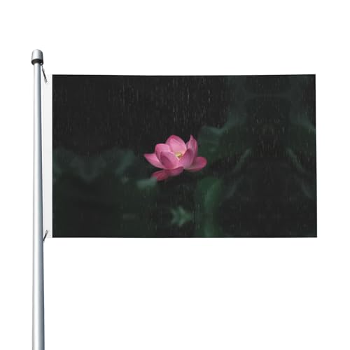Holiday Lotus Flower Flag 0.9x1.5 m with Eyelet Decorative Flag Patio Porch Lawn Decorative Flag von KLMELLMDE